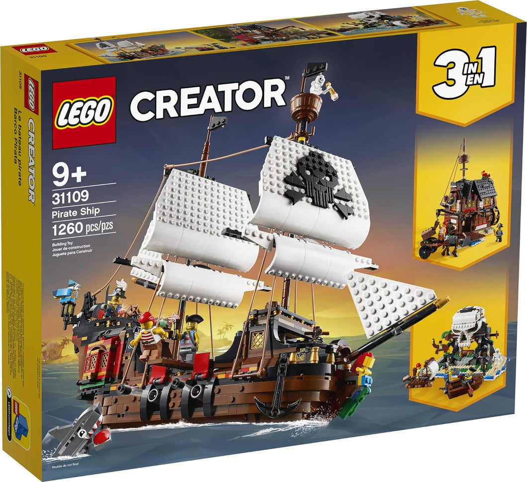 LEGO CREATOR 31109 9+ NAVE PIRATI 3 IN 1