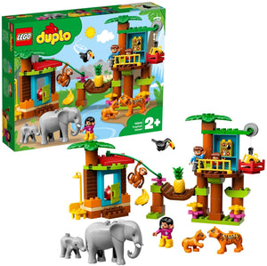 LEGO DUPLO , ISOLA TROPICALE CON PERSONAGGI E ANIMALI ,PER BAMBINI DAI 2 IN SU ,COD 10906