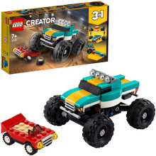 Carica l&#39;immagine nel visualizzatore di Gallery, LEGO CREATOR , SET COSTRUZIONI 3 IN 1 , MONSTER TRUCK ,MUSCLE CAR E DRAGSTER , COD 31101
