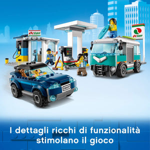 LEGO CITY - NITRO WHEELS ,STAZIONE DI SERVIZIO CON SUV E CAMPER , 60257