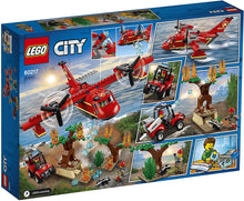 Carica l&#39;immagine nel visualizzatore di Gallery, LEGO CITY - AEREO ANTINCENDIO ,SET CON AEREOPLANO ,BUGGY E 3 MINIFIGURE DEI VIGILI DEL FUOCO,PUZZOLA E ALBERI DA COSTRUIRE ,60217

